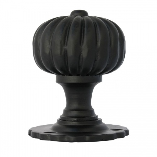 Black Flower Mortice Knob Set